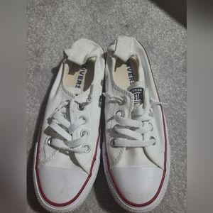 Women's White Converse Sz 6